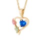 Heart with Multiple Stone Options & All Birthstones - by Landstrom's